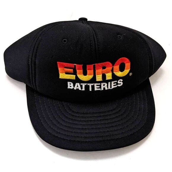 ‎Euro Batteries Adjustable Trucker Hat Snapback Cap Vintage 80s 90s - Picture 1 of 5